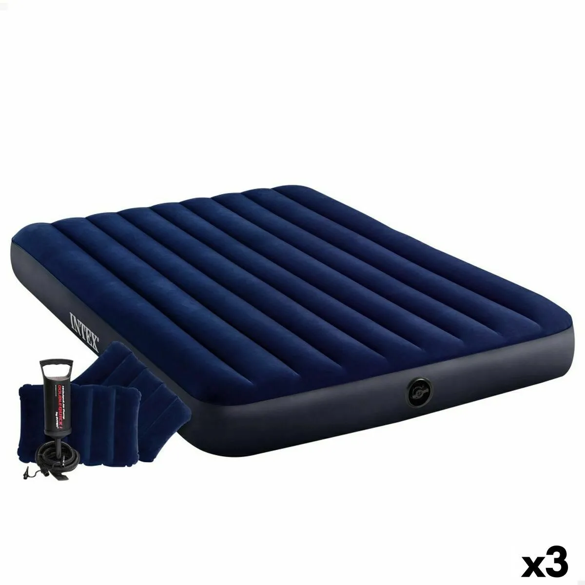 Air bed Intex CLASSIC DOWNY 152 x 25 x 203 cm (3 Unités)