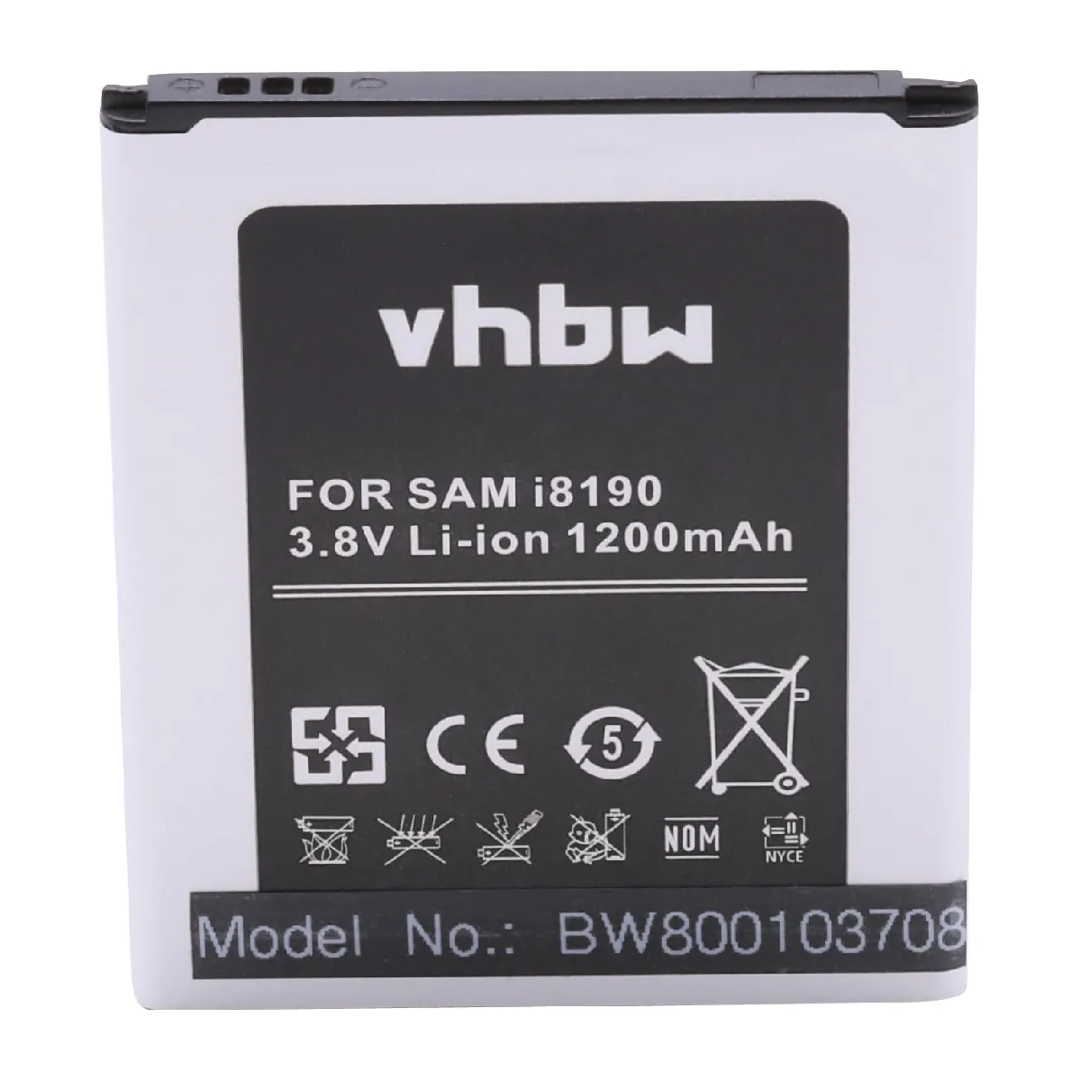 vhbw Li-Ion batterie 1100mAh (3.7V) pour téléphone portable, Smartphone Samsung Galaxy SIII Mini Value Edition, Trend 2 comme EB425161LU, EB-F1M7FLU.