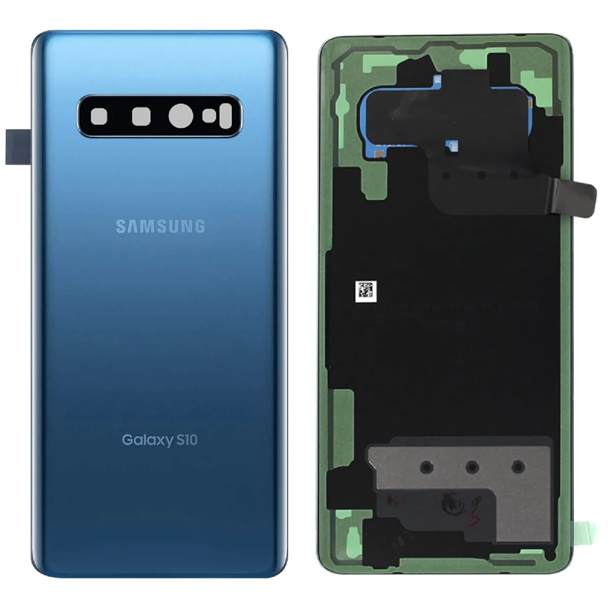 Cache batterie Samsung Galaxy S10 Plus Façade arrière Original Samsung bleu