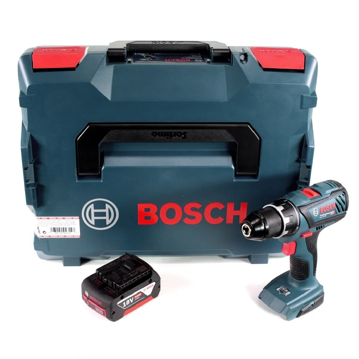 Bosch GSR 18V-28 Perceuse-visseuse sans fil 18V 1/2" 13mm + Coffret de transport L-Boxx + 1 x Batterie 5 Ah - sans Chargeur