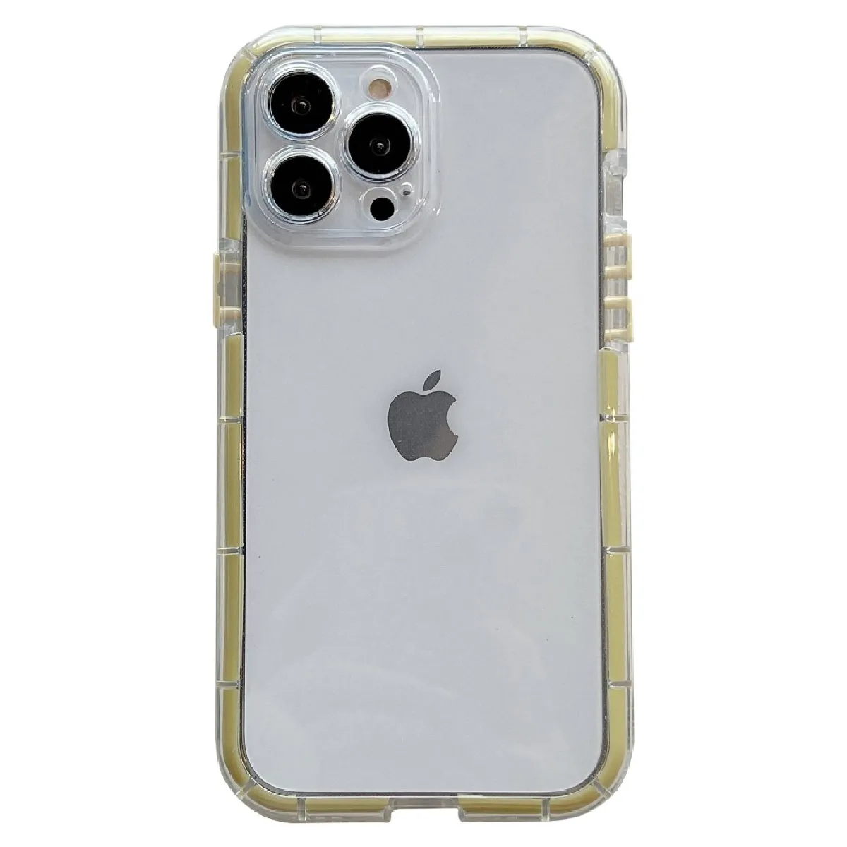 Coque en TPU lumineux noctilucide, antichoc, flexible pour votre iPhone 14 Pro Max - Jaune transparent