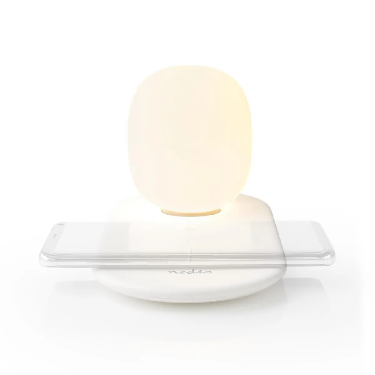 Veilleuse LED avec Commande Tactile   Chargeur Qi Sans Fil pour Smartphone   10 W