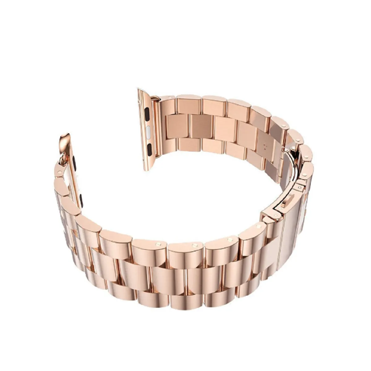 YP Select Bracelet de montre, bracelet de montre-bracelet de remplacement en acier inoxydable pour montre Apple Watch série 4 or rose 44mm