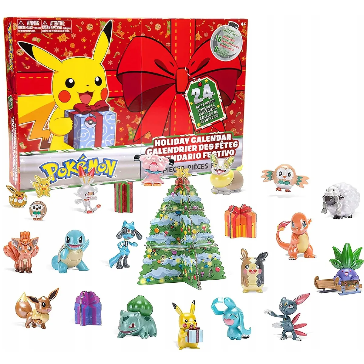 Calendrier de l'Avent Pokemon 2021 24 cadeaux à l'intérieur avec Pikachu de Noël