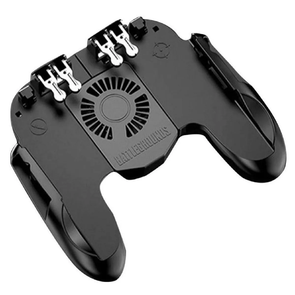 Manette PUBG Mobile Contrôleurs de Jeu Mobiles[Six-Finger Fonctionnement Version], avec Ventilateur de Refroidissement, Manette de Jeu Sensitive, Jeux Mobiles Joysticks pour Android et iOS(noir)