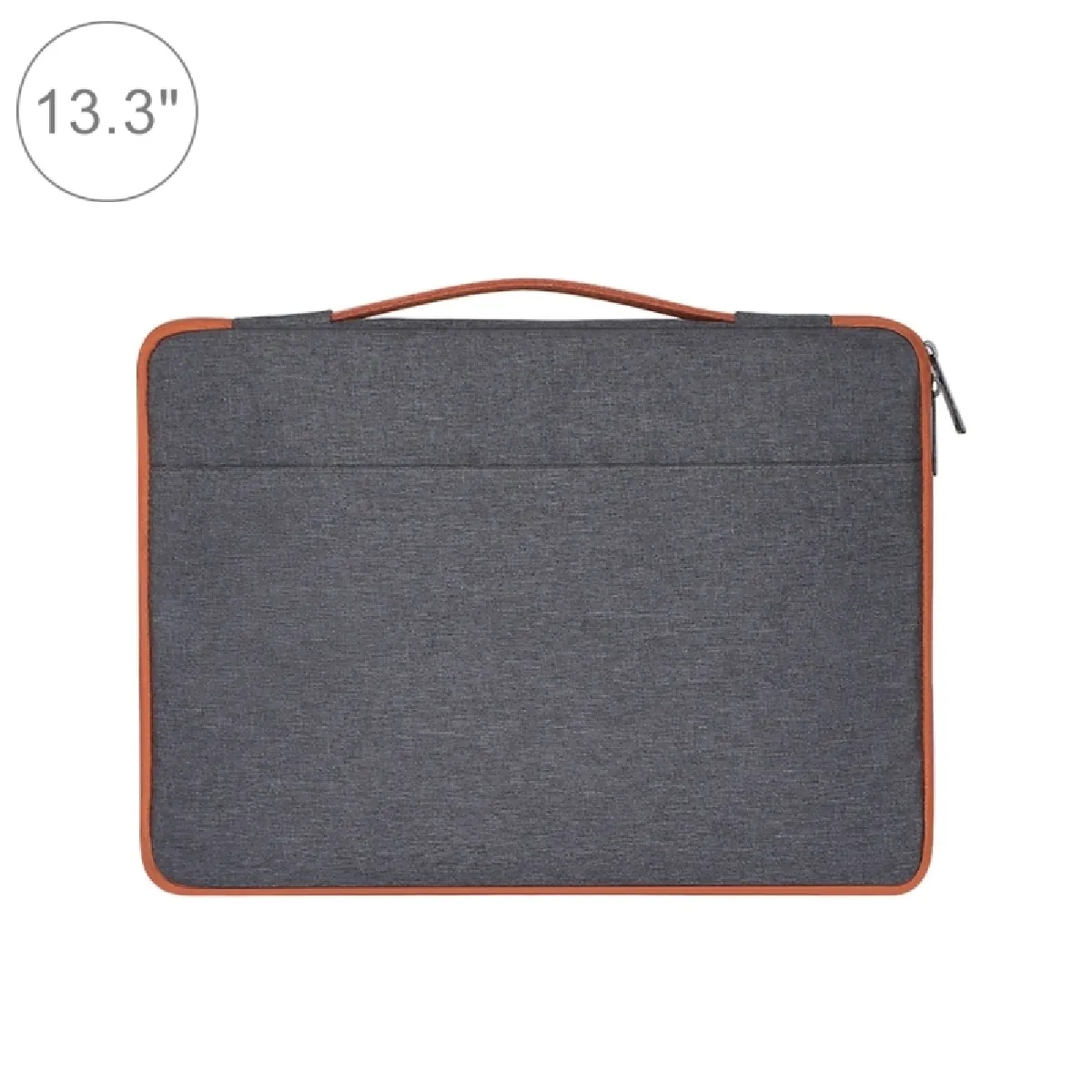 Sacoche ordinateur 13,3 pouces de mode casual Polyester + Nylon Laptop Sac à main pour portable housse de couverture Macbook, Samsung, Lenovo, Xiaomi, Sony, Dell, CHUWI, ASUS, HP gris