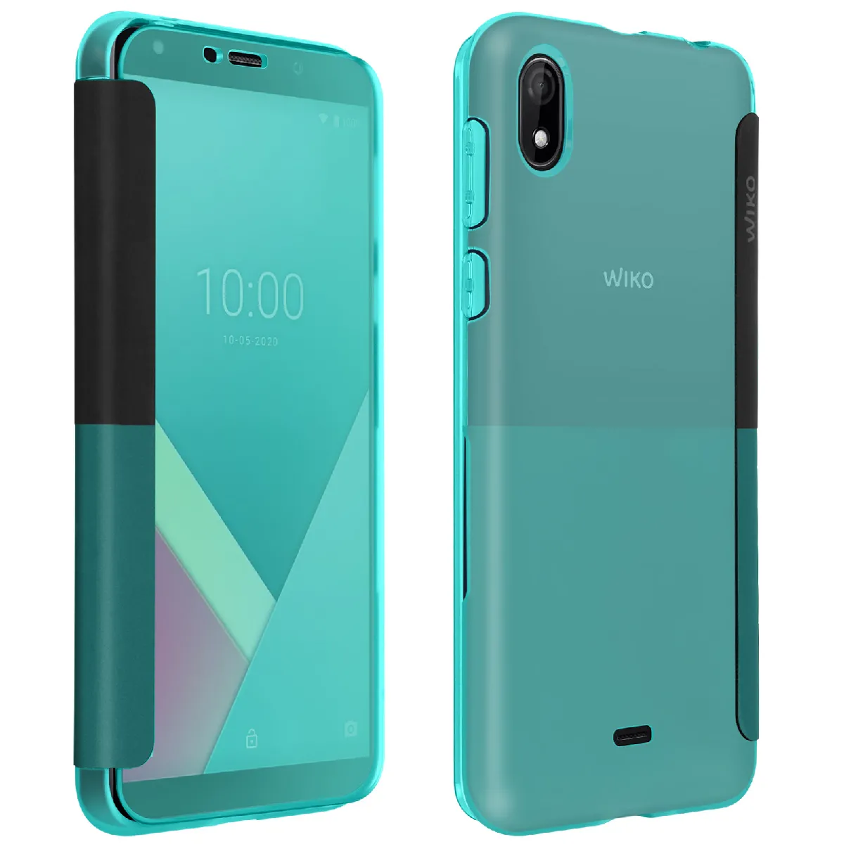 Housse Wiko Y61 Fenêtre Intelligente Tactile Easy Folio Original Bleen pacifique