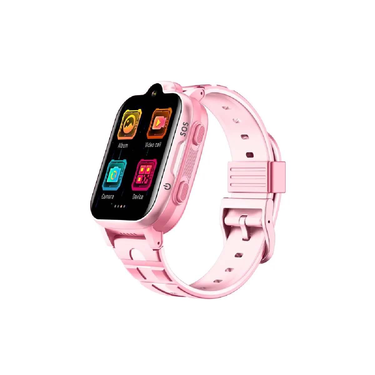 Eko Montre Connectée Enfant 4G GPS avec Micro et Fonction SOS Rose