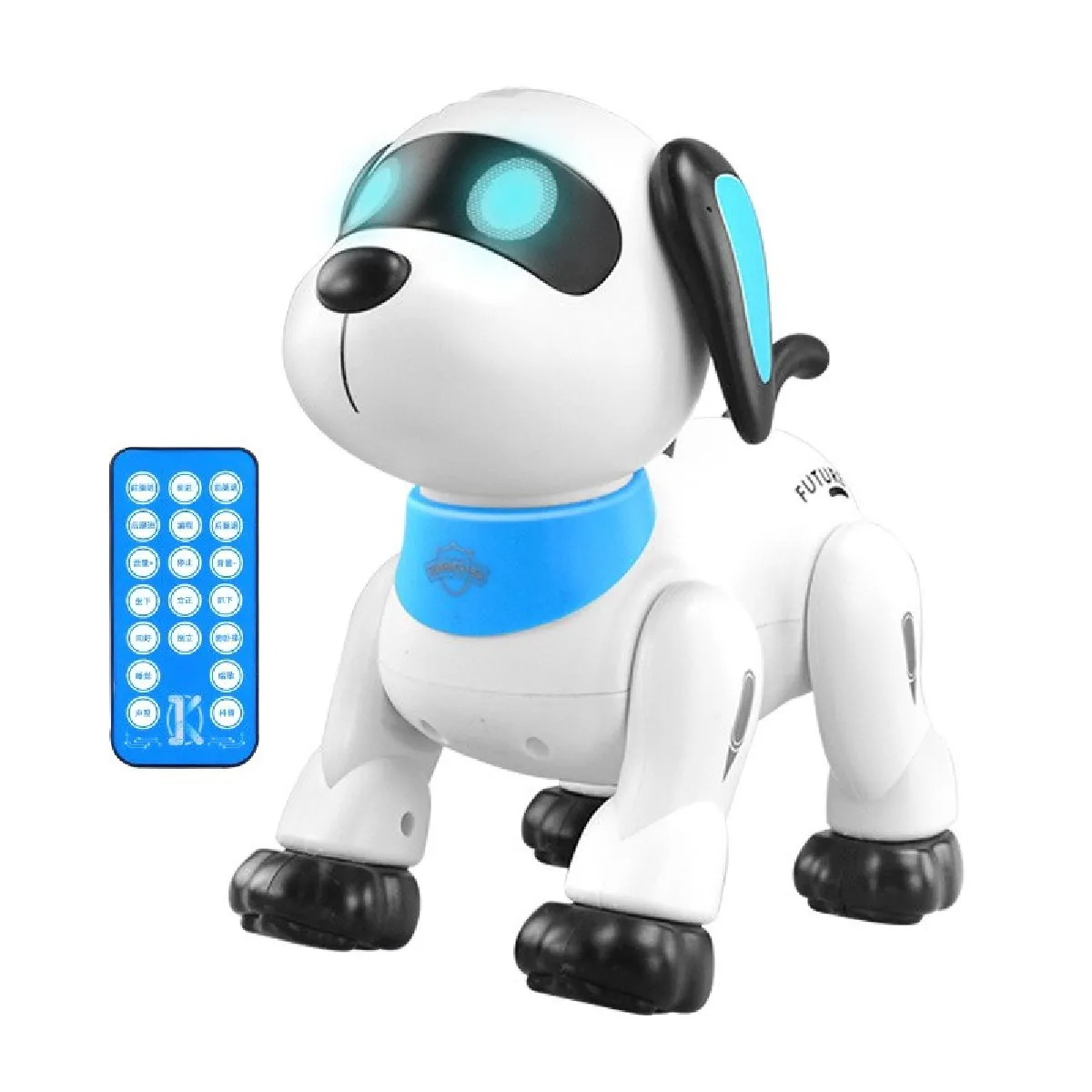 Chiens télécommandés, Robots Stunt Chiots Contrôle vocal Animaux de compagnie électroniques Danse Robots Animaux de compagnie programmables Jouets pour enfants, Robots Animaux