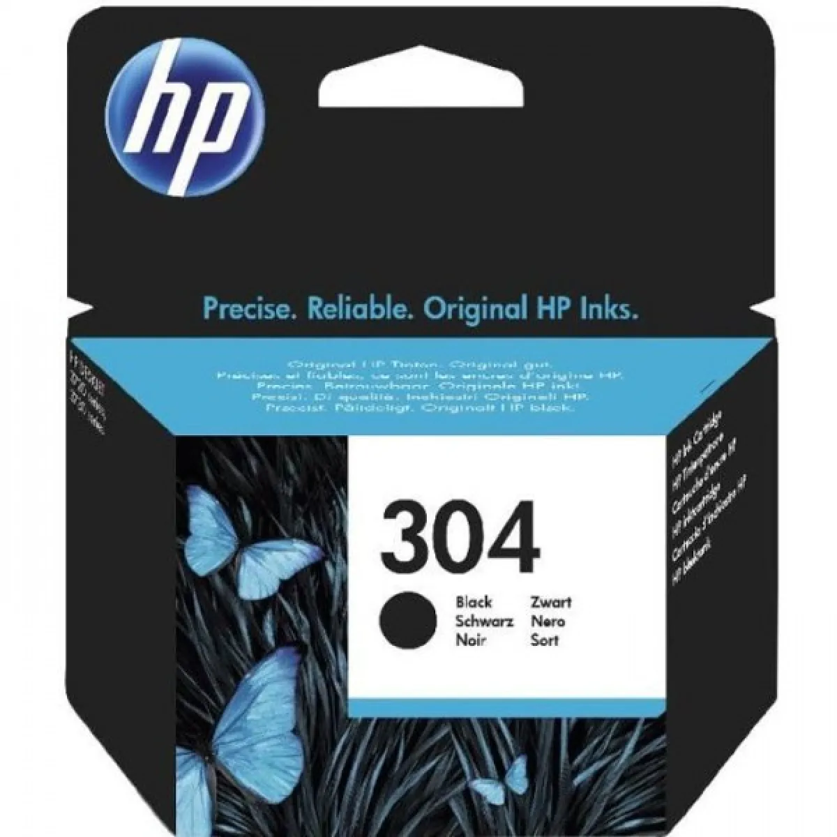 Cartouche d'Encre - Imprimante HP 304 noire authentique (N9K06AE) pour HP DeskJet 2620/2630/3720/3730