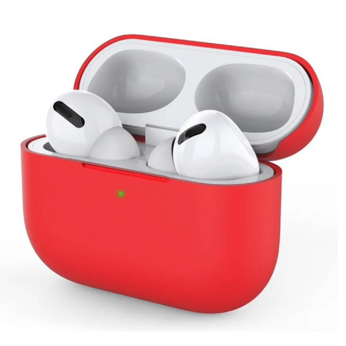 Coque Silicone pour "AirPods Pro" APPLE Boitier de Charge Grip Housse Protection (ROUGE)