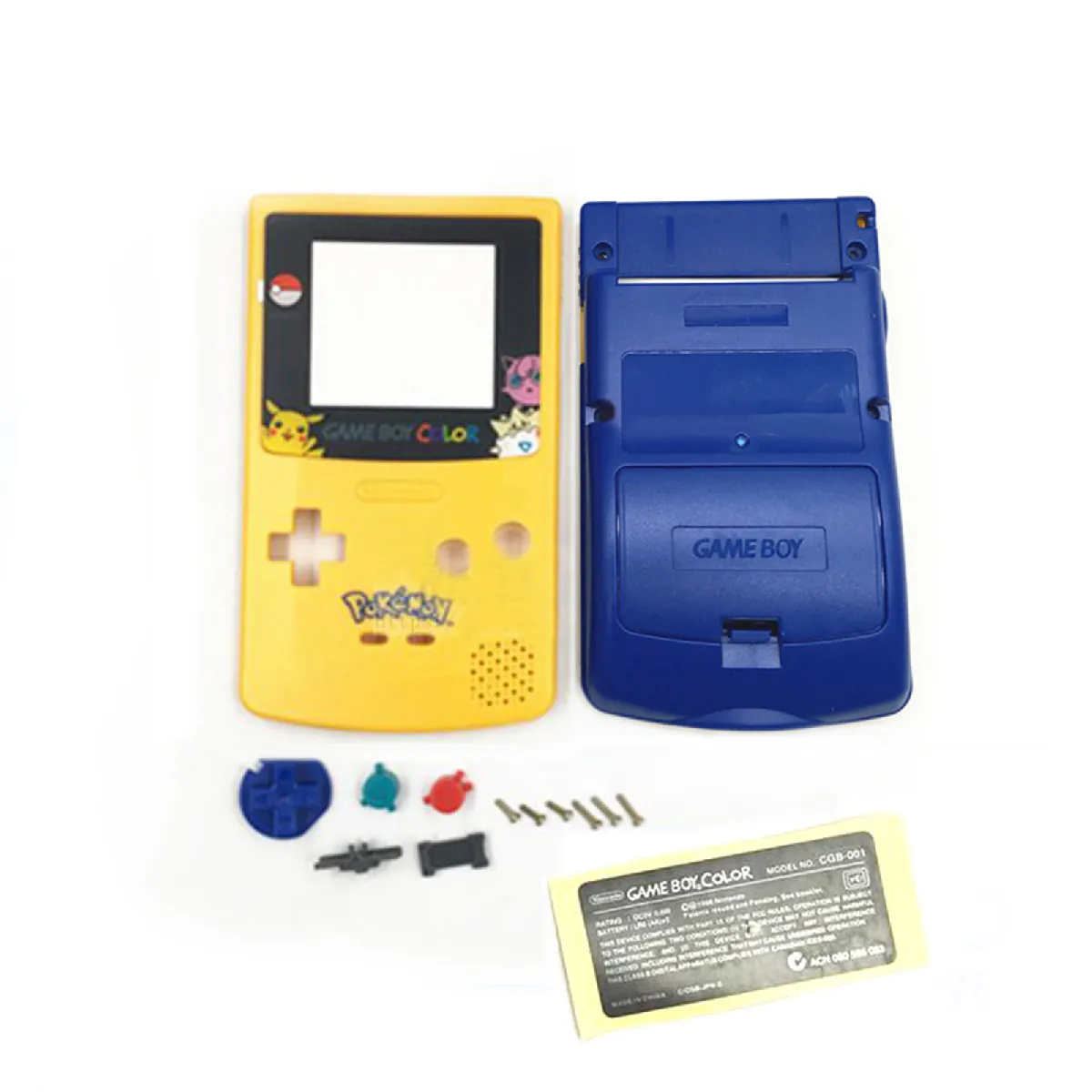 Coque de protection Pikachu Pokemon pour console Game Boy Color GBC