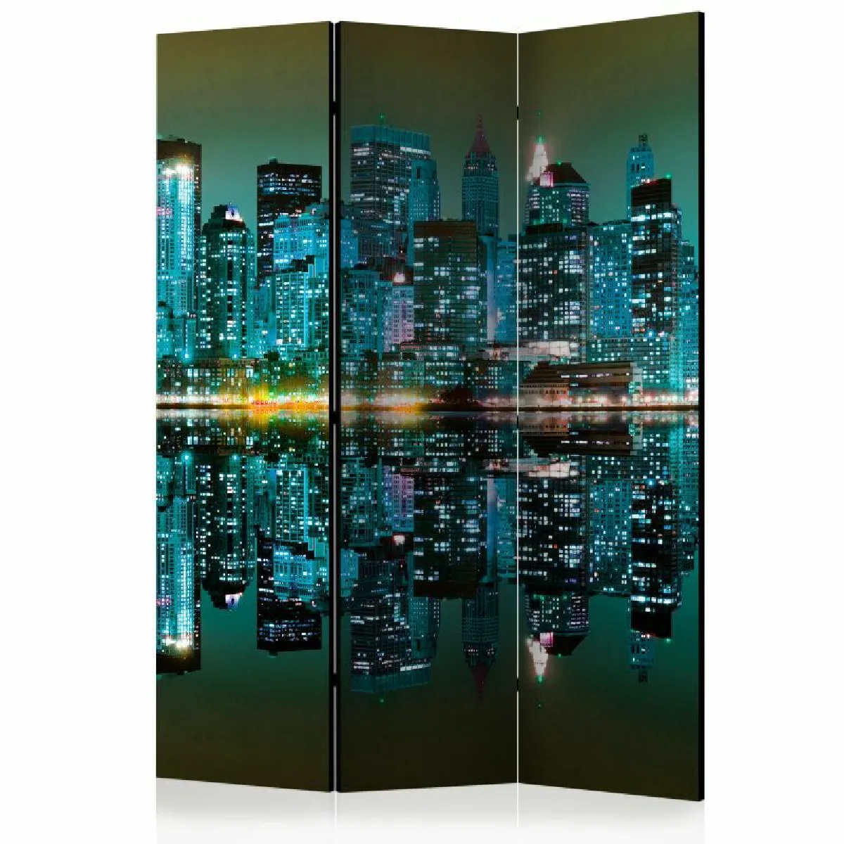 Paravent 3 Volets Gold Reflections NYC 135x172cm