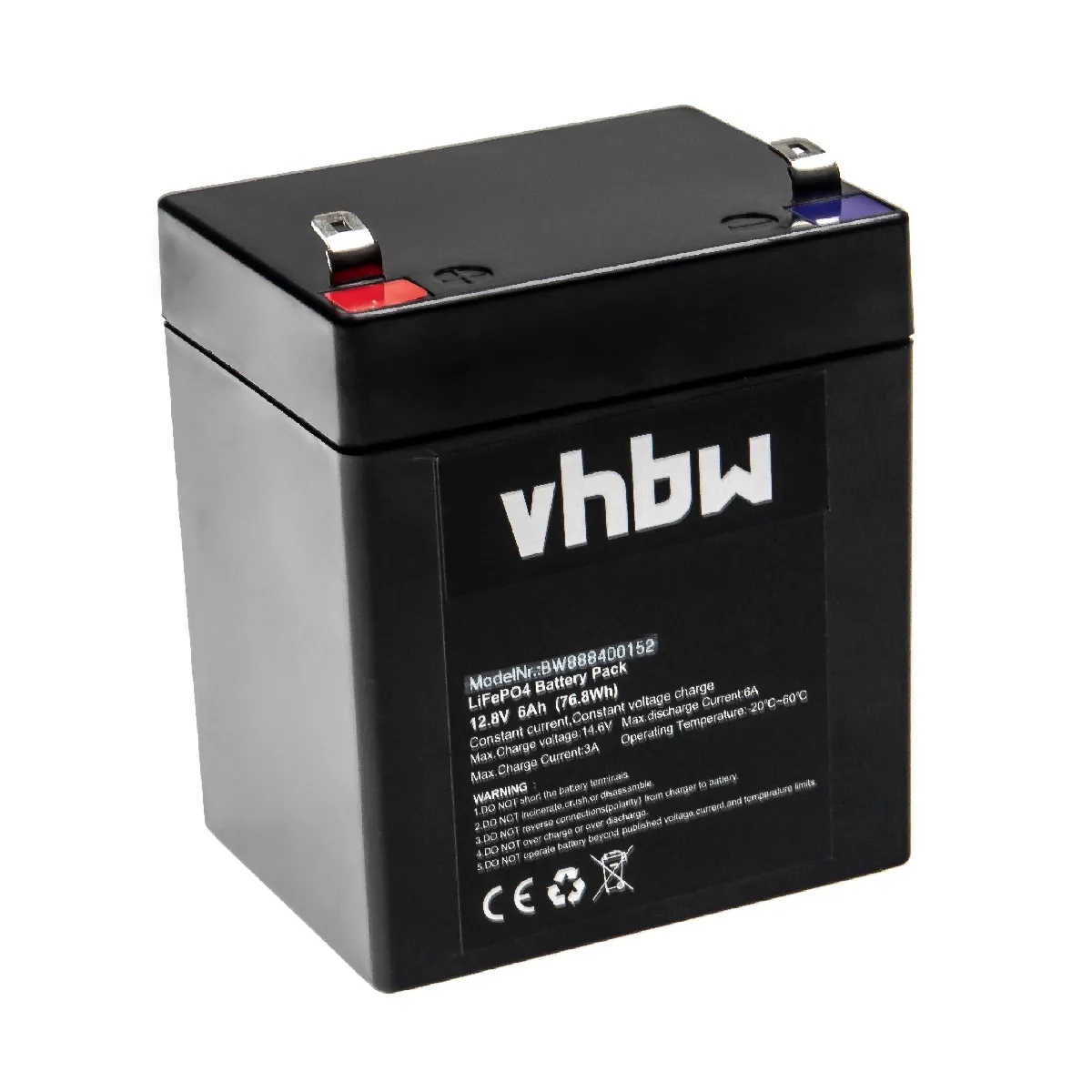 vhbw Batterie compatible avec LD Systems Road Buddy 10, Roadman 102 enceinte, haut-parleurs (6000mAh, 12,8V, LiFePO4)