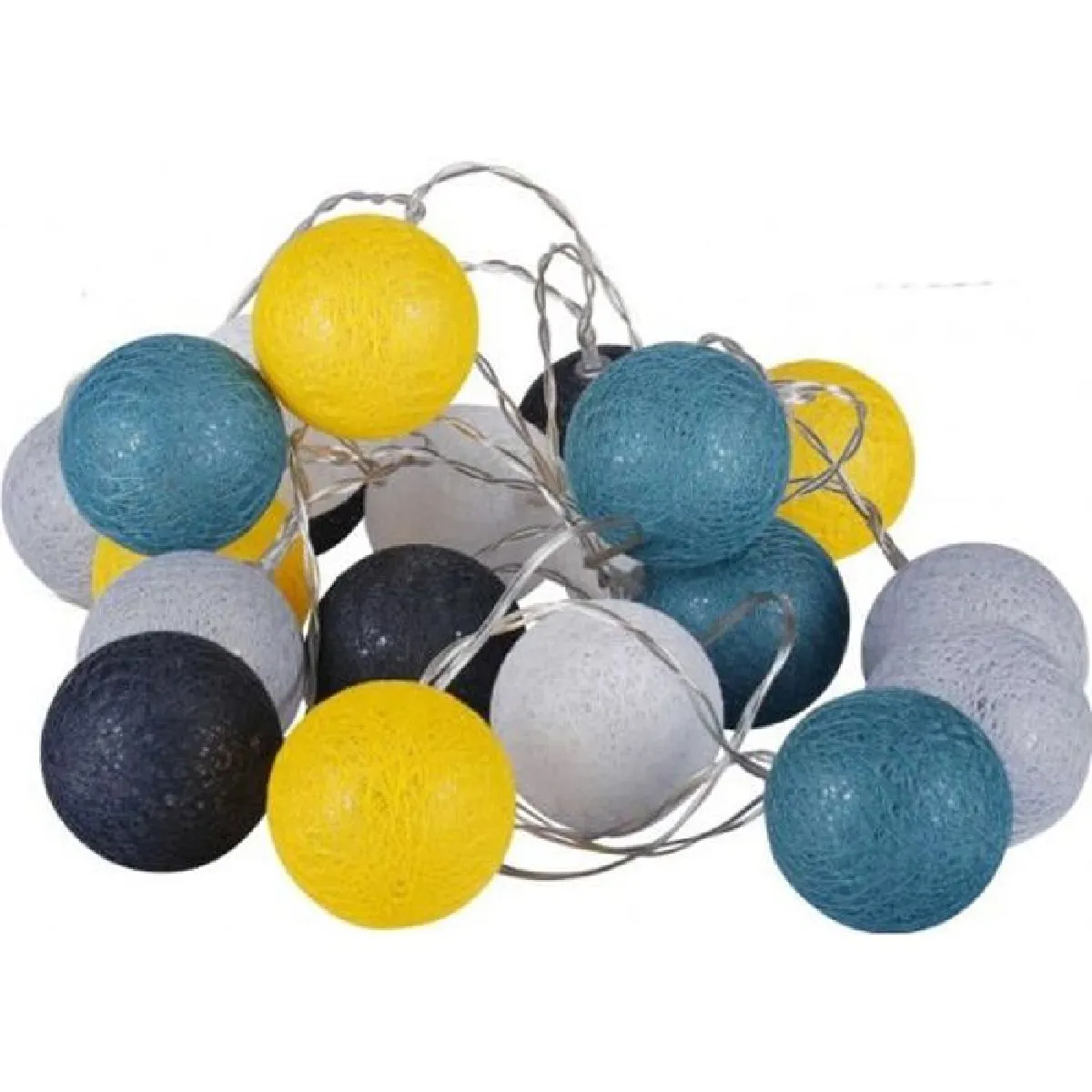 Guirlande Lumineuse Led sur Secteur Multicolore - Bleu, Jaune, Gris 0,000000