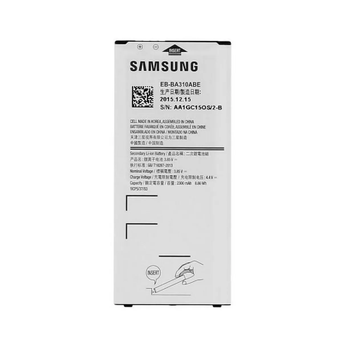 Batterie Original Samsung Galaxy A3 2016 Samsung EB BA310ABE 2300mAh