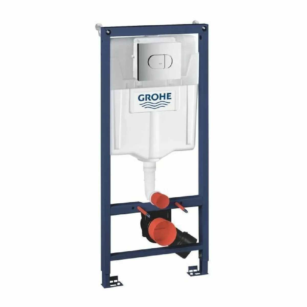 GROHE Bâti Support WC Solido 3 en 1 - 1,20 m - Plaque de Commande double boutons - Réservoir 6-9 L - 38981000