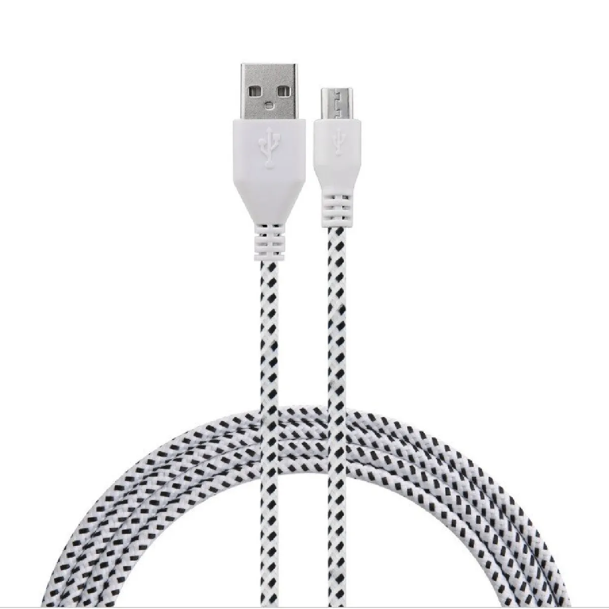 Cable Tresse pour HUAWEI MediaPad T3 3m Universel Chargeur Connecteur Micro USB Tisse Nylon (BLANC)