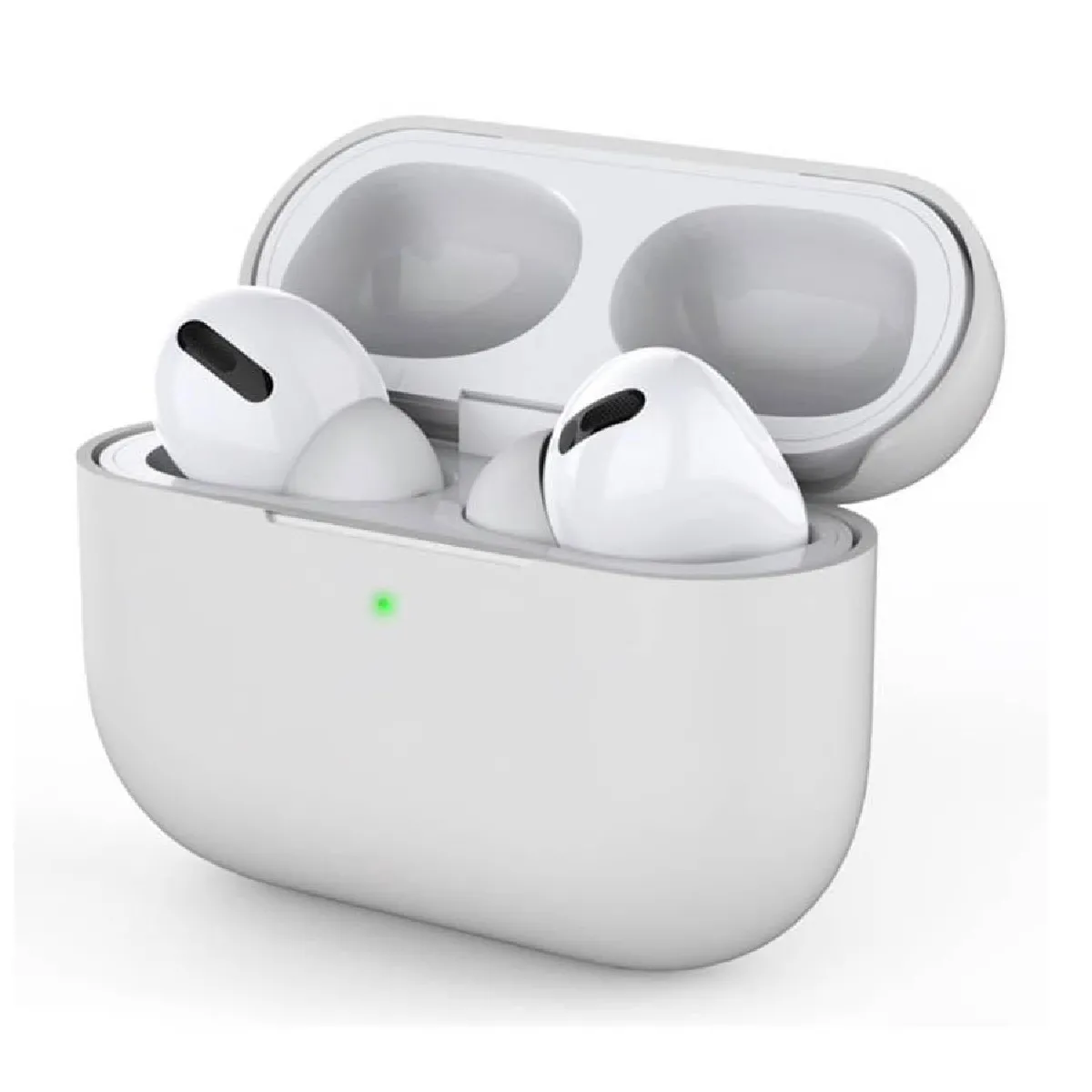 Coque Silicone pour "AirPods Pro" APPLE Boitier de Charge Grip Housse Protection (BLANC)