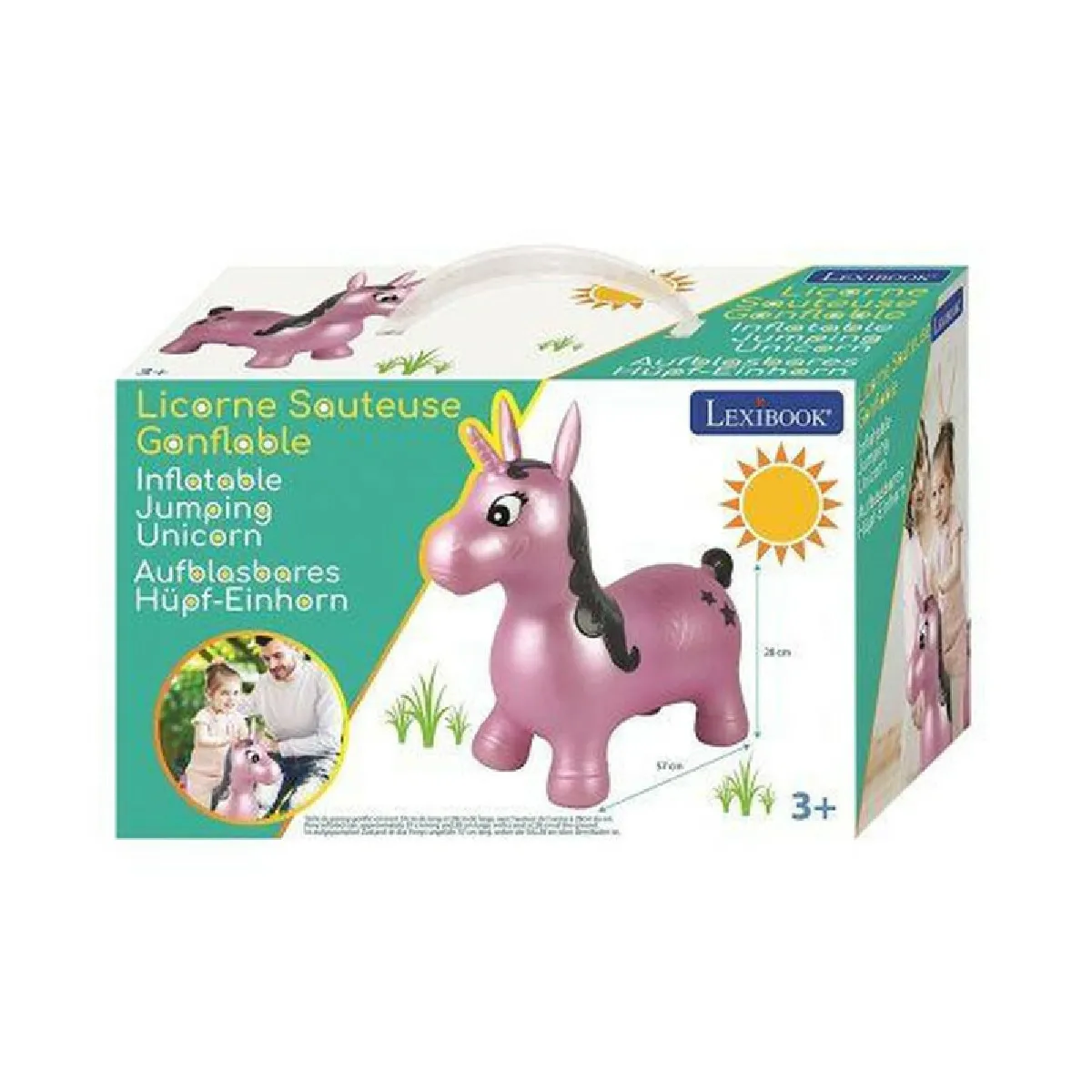 Licorne sauteuse gonflable Lexibook Violet