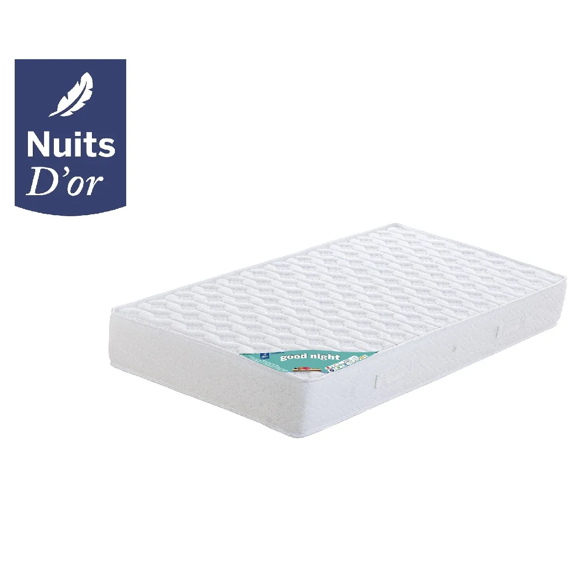 Nuits D'or Matelas 140x190 Très Ferme Densité 35 Kg/m3 - 21 Cm - Orthopédique + Oreiller à Mémoire de Forme valeur 89