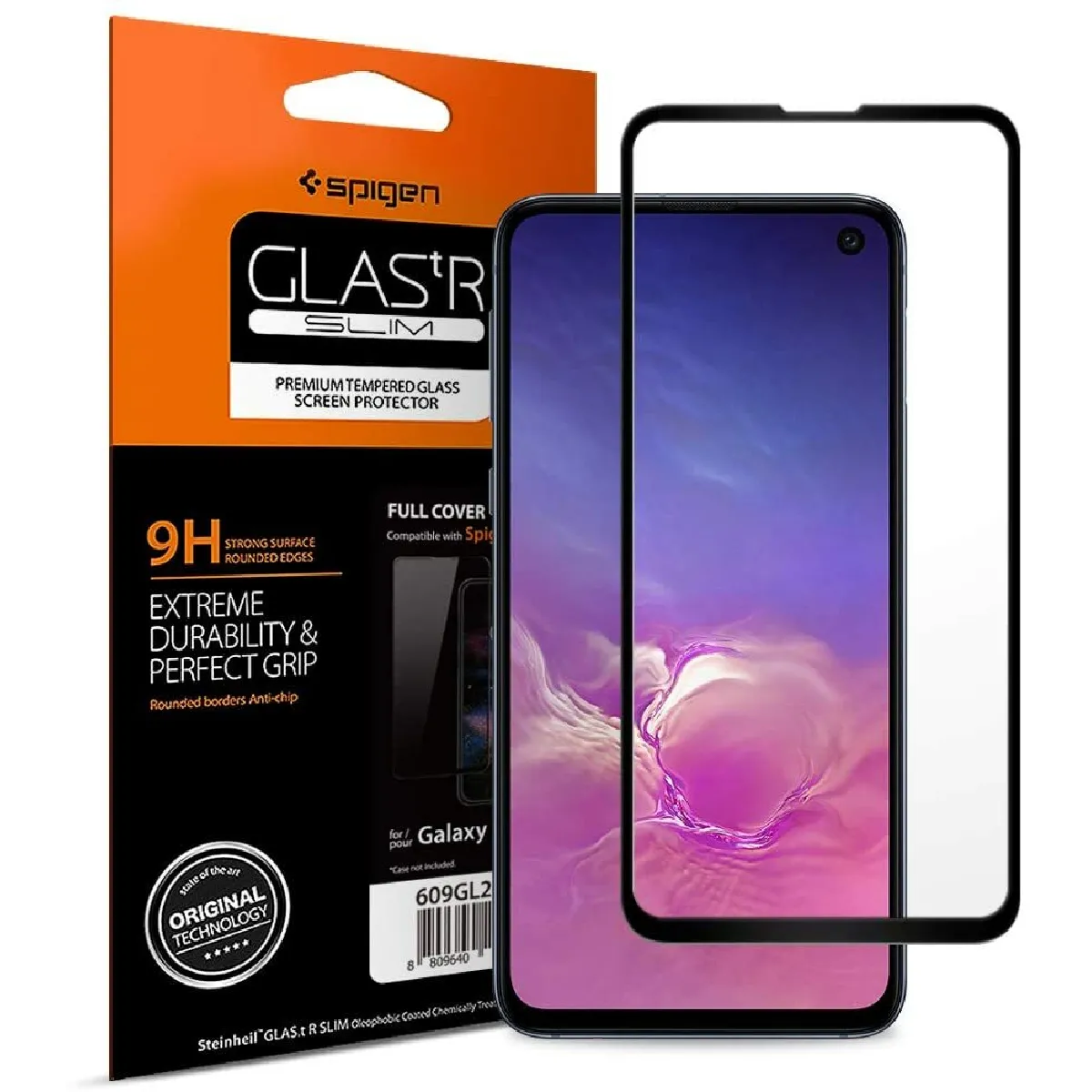 Spigen, Verre trempé Samsung Galaxy S10e, Couverture complète, Compatible avec Les Coques, Easy-Install Kit, Extreme Résistant aux Rayures, Protection écran Samsung S10e