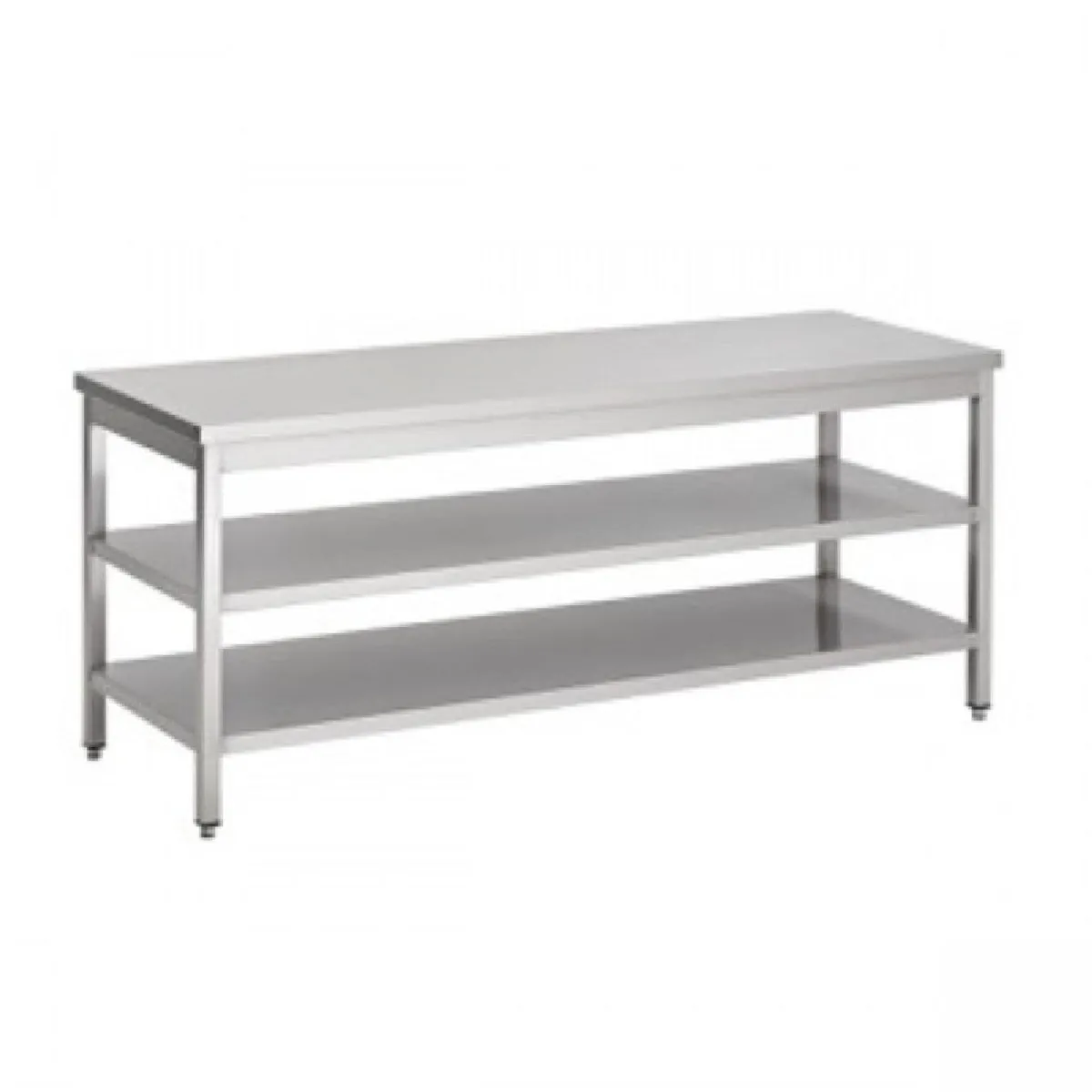 Table Inox Pro Avec 2 Etagères Basses - Gamme 600 - Combisteel