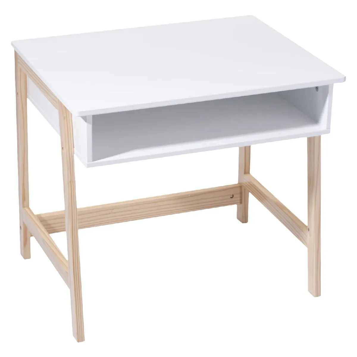 Bureau en bois enfant Douceur - L. 58 x H. 52 cm - Blanc