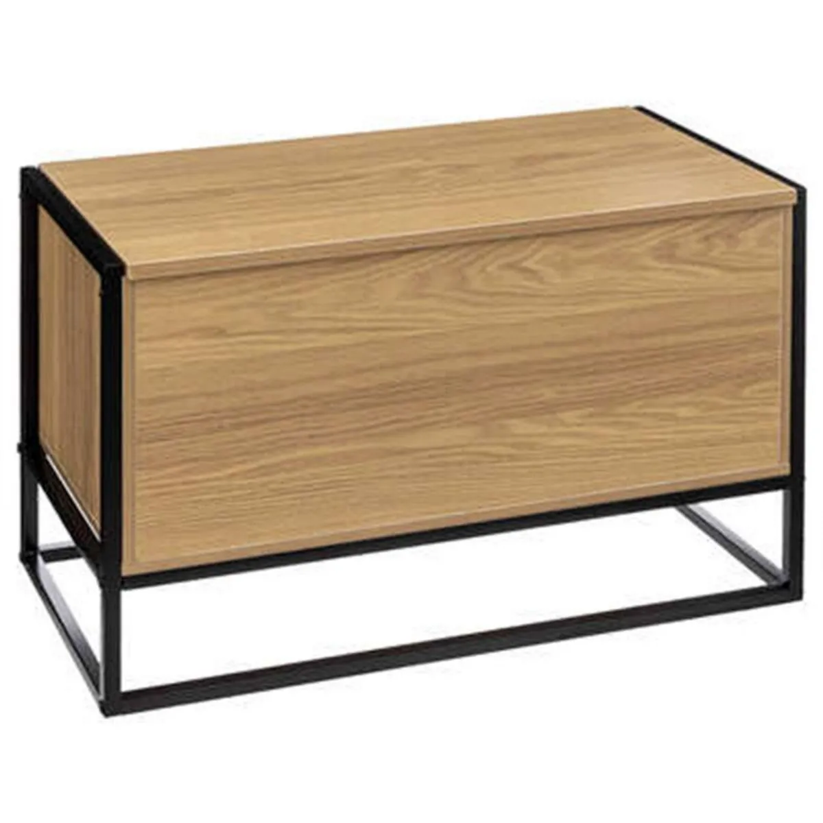 Bureau en bois et métal coloris naturel - Longueur 120 x Profondeur 60 x Hauteur 75 cm