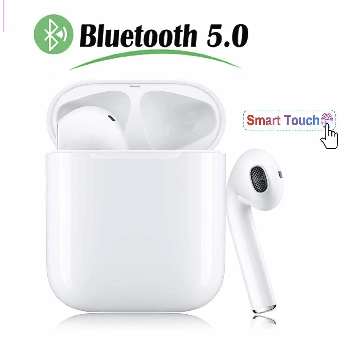 Ecouteur Bluetooth,Ecouteur sans Fil Léger Stéréo 950mAh Bote de Charge 100 Heure récréation IPX5 étanche Sport Casque Micro Intégré et Bote de Charge pour Apple Airpods Android iphone