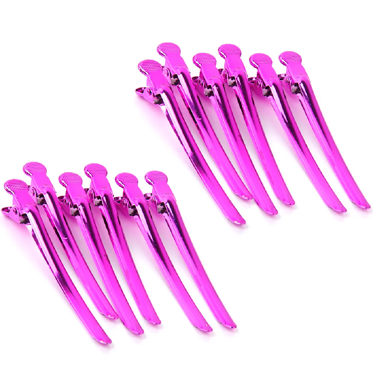 Lot de 12pcs Métalliques Clips Pince à Cheveux pour Salon de Coiffure Styling- Couleur Aléatoire