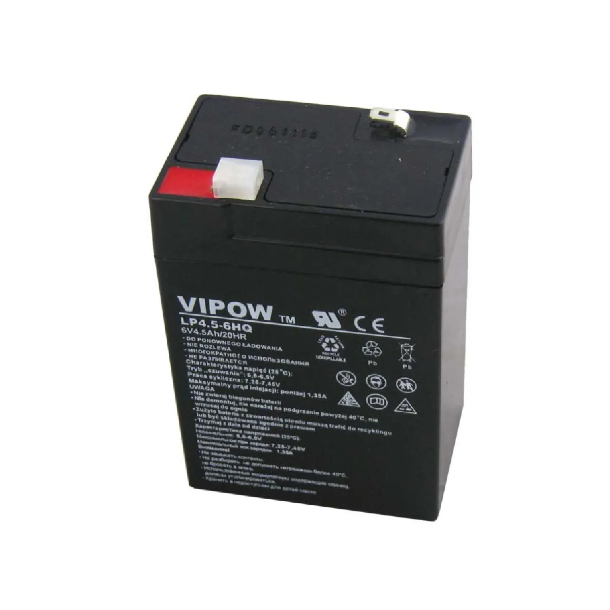 Batterie au gel 6V 4.5Ah HQ Vipow à vie 5 ans