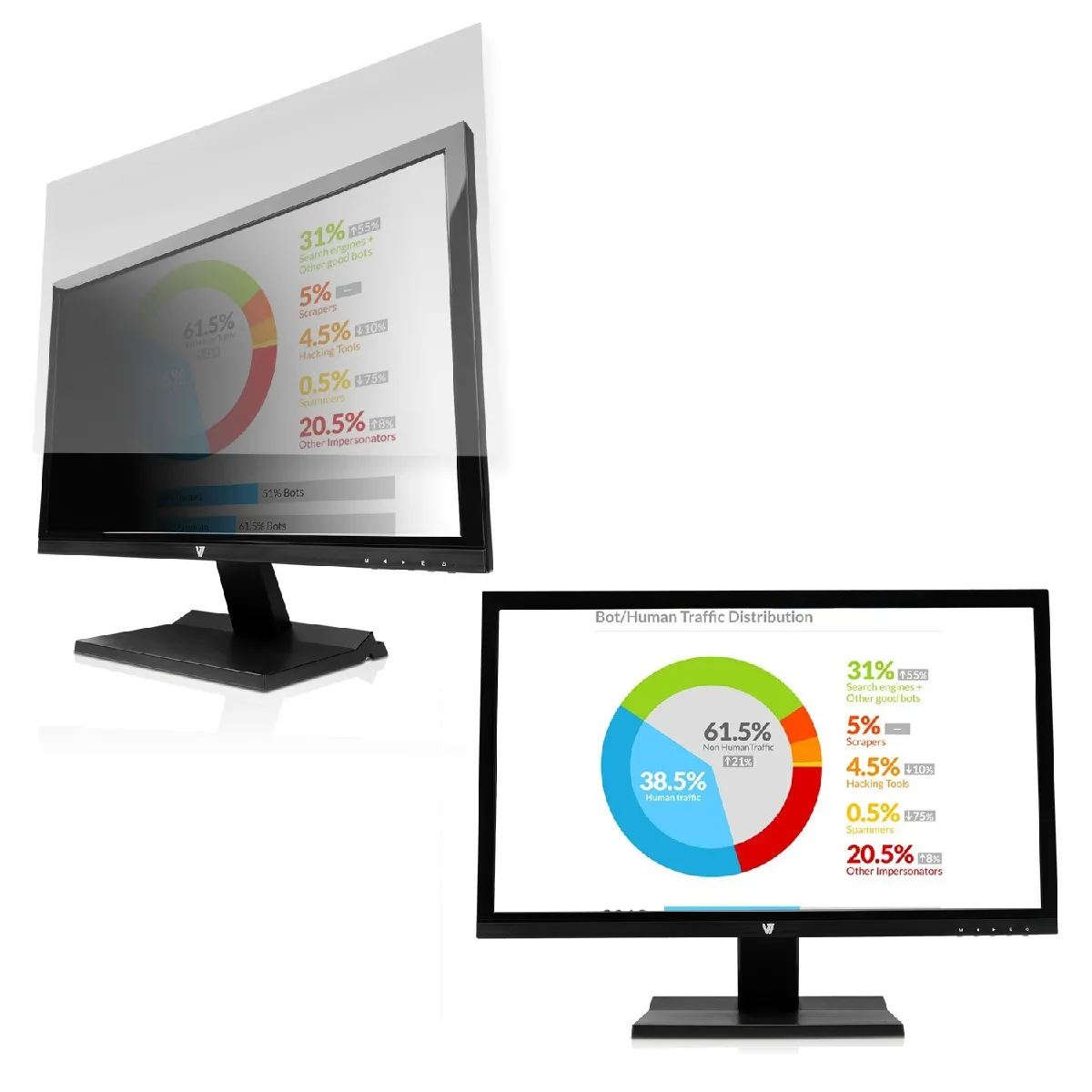 V7 27"" Filtre écran de confidentialité pour PC et Notebook