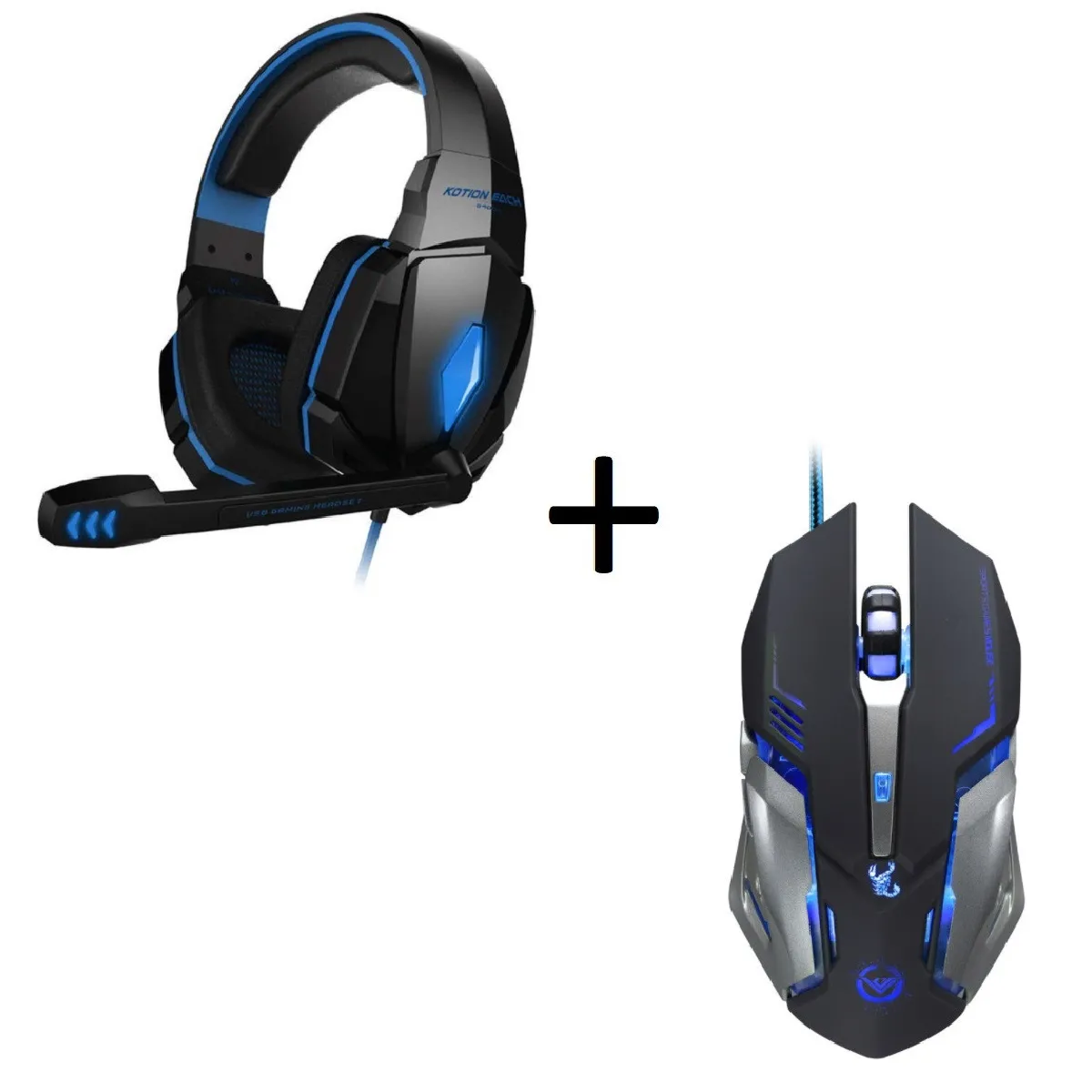 Pack Gaming pour PC SONY VAIO (Souris Metal Gamer 6 Boutons + Casque Gamer avec Micro et Telecommande)