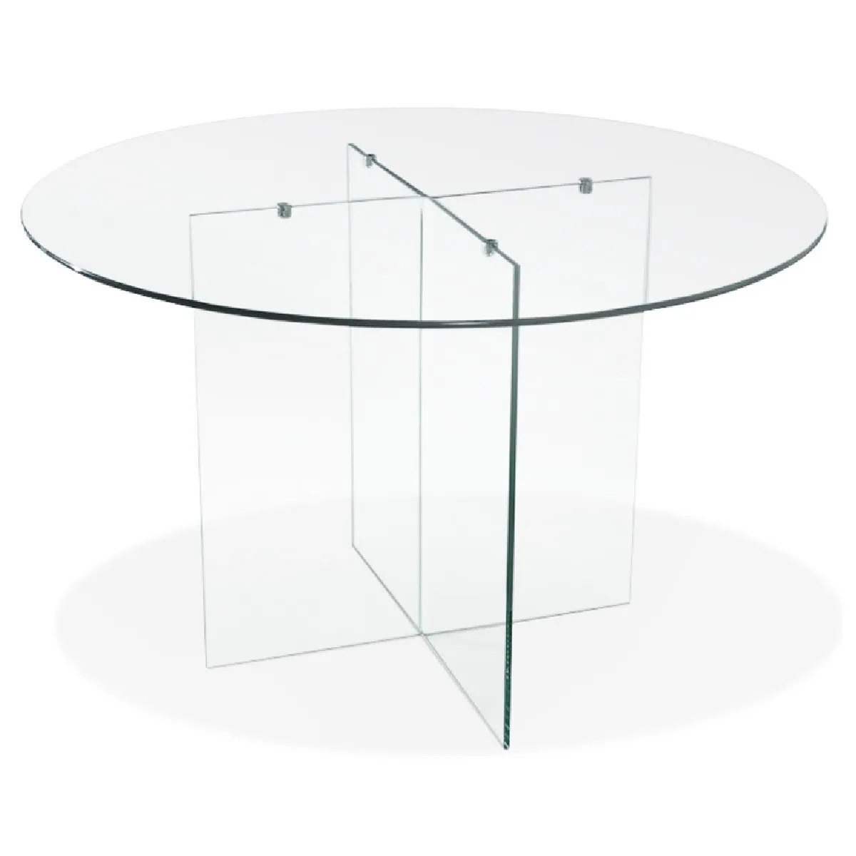 Table de salle à manger ronde en verre 'BOBBY TABLE ROUND' design - Ø 120 cm