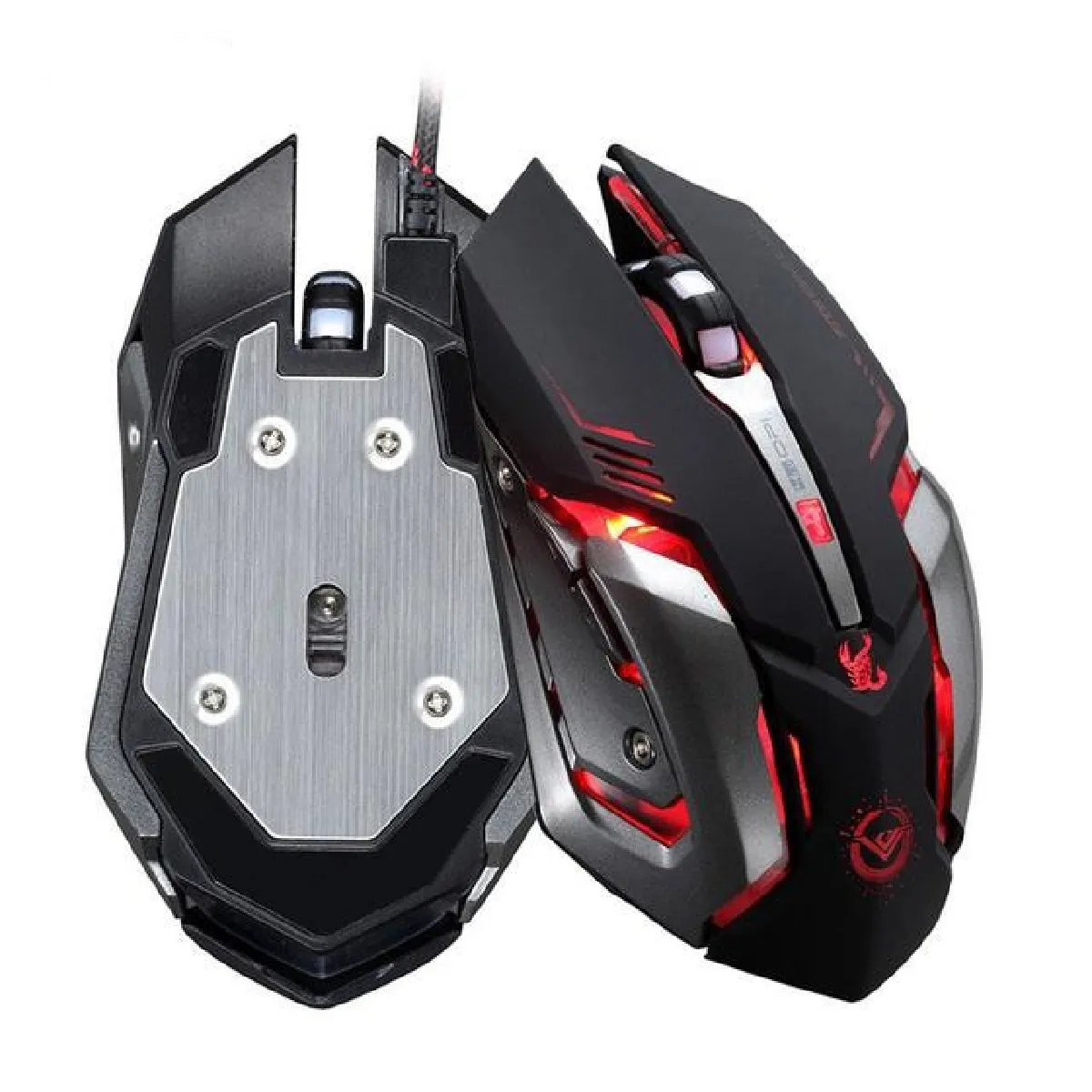 Souris Gamer Metal pour PC HP OMEN Avec Fil USB LED Gaming Universelle Filaire Capteur Optique 6 Boutons