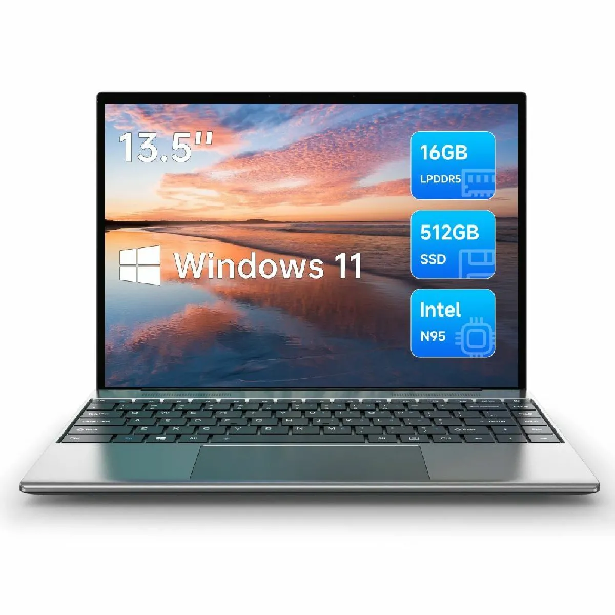 Alldocube GT Book13 Plus - Laptop 13.5"Écran Intel Alder Lake N95 16Go+512Go - Gris