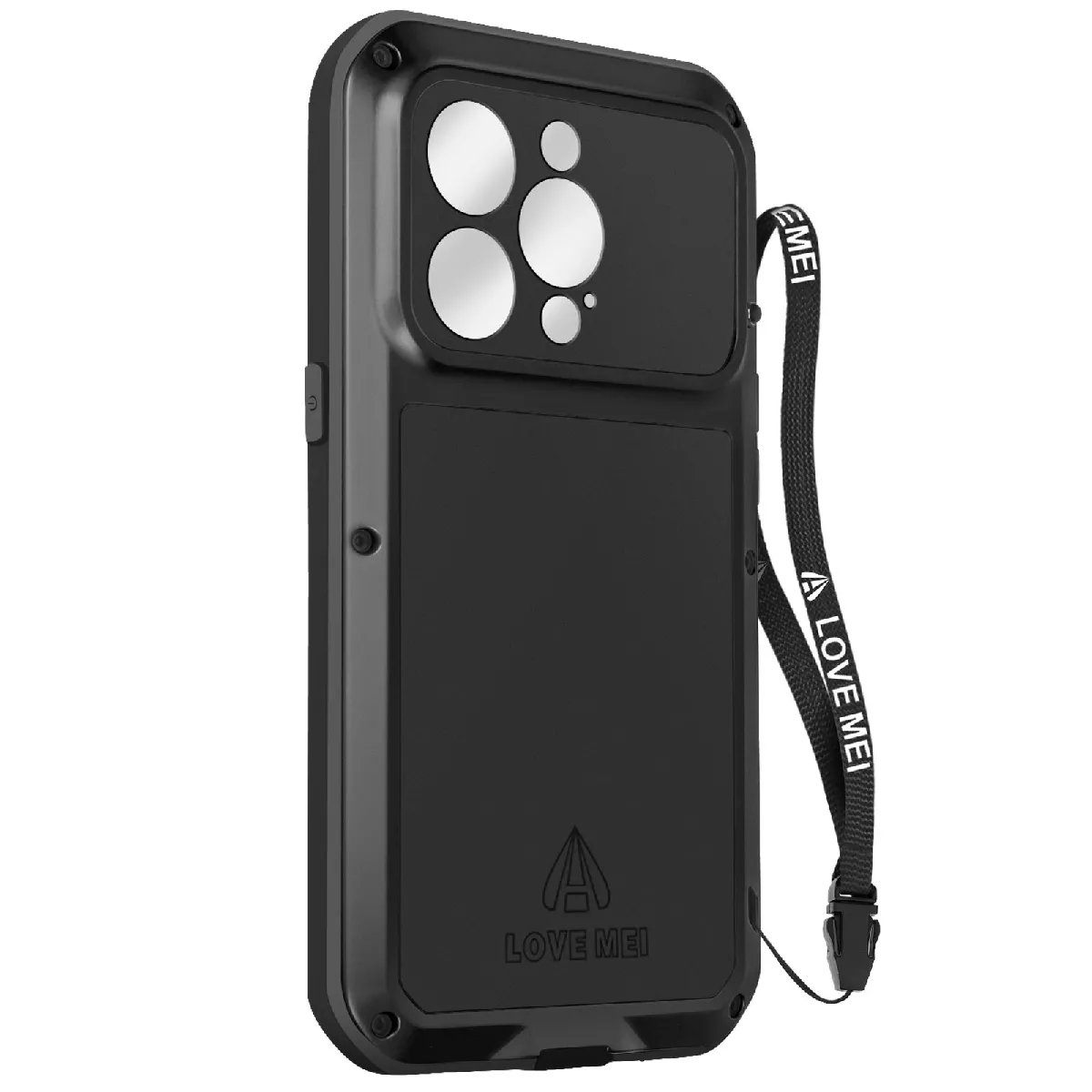 Coque Love Mei pour iPhone 14 Pro Intégrale Antichoc Antichute Etanche Noir