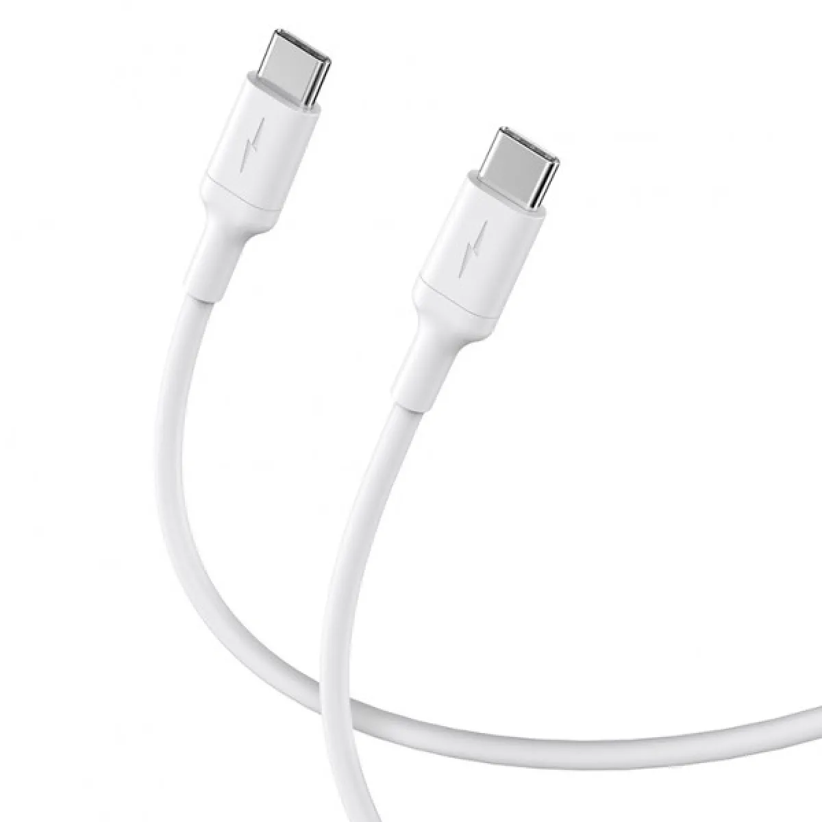 Câble de Charge Rapide Type C - Type C 60W 3.0A 1m Lekus pour Apple MacBook Air (Retina, 13 polegadas, 2020) - Blanc