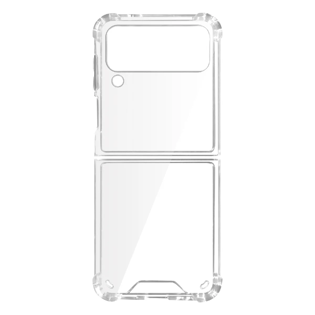 Coque pour Samsung Galaxy Z Flip 4 Silicone Souple Renforcés Fine Transparent