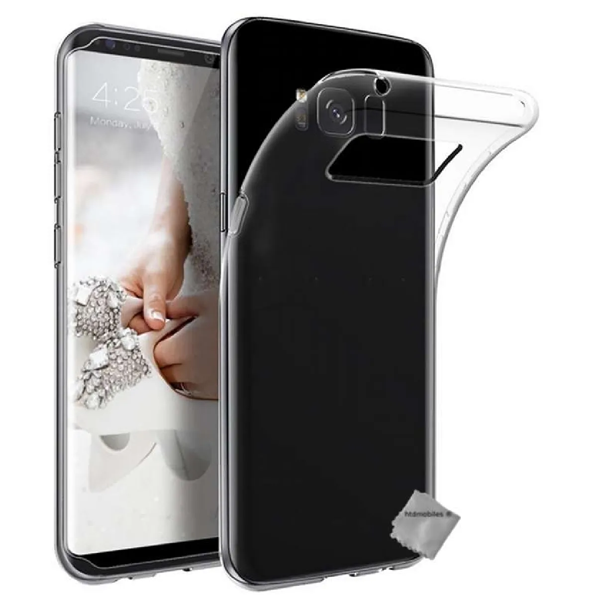 Coque silicone gel fine pour Samsung G955F Galaxy S8 Plus + film ecran - TPU TRANSPARENT