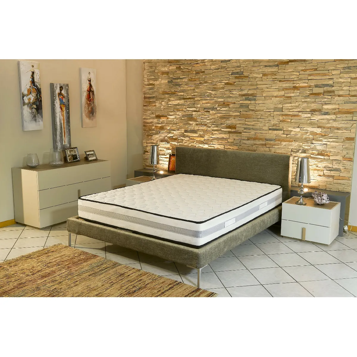 Matelas 140x190 cm Memoire de Forme 70 Kg/m3 + Alese - Hauteur 25,5 cm Tres Ferme + Oreiller Visco