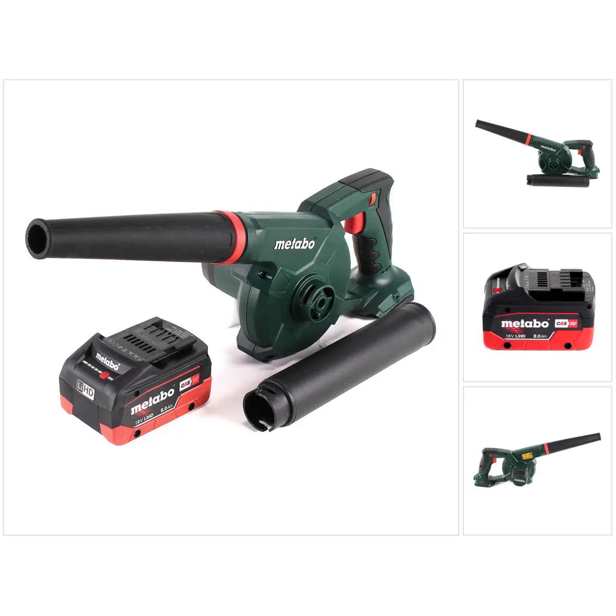 Metabo AG 18 Souffleur sans fil 18 V + 1x Batterie LiHD 8,0 Ah + sans chargeur