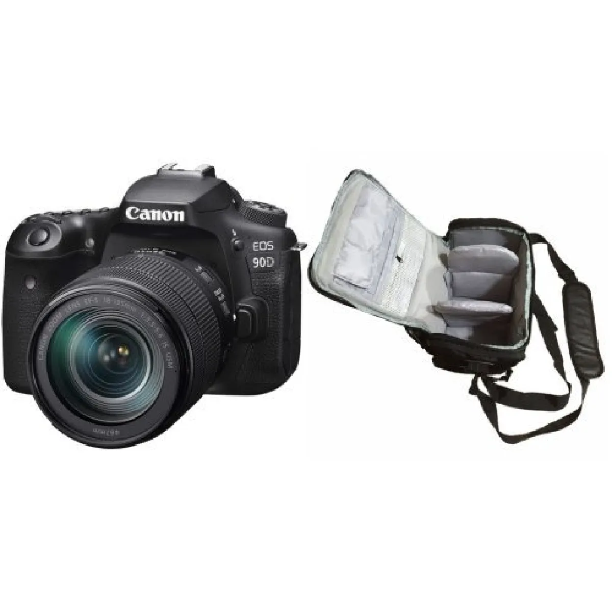 CANON EOS 90D Kit EF-S 18-135mm F3.5-5.6 IS USM + Camera Bag