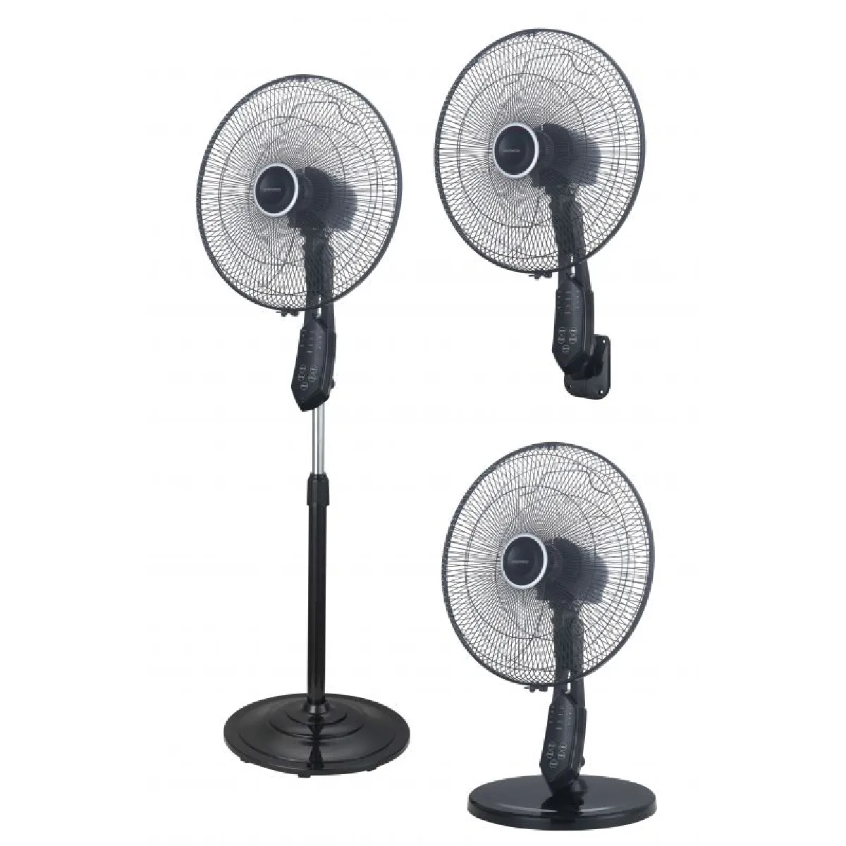 Ventilateur à pied 40 cm 55 W Noir Daewoo DW-DI-40HVF-3P2