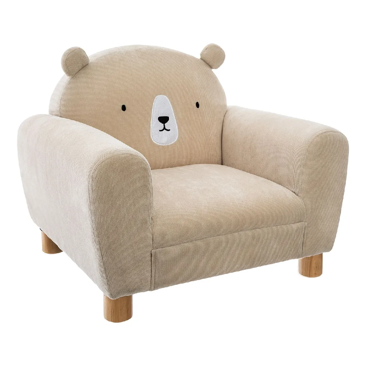 Fauteuil enfant design bois Ours - Beige