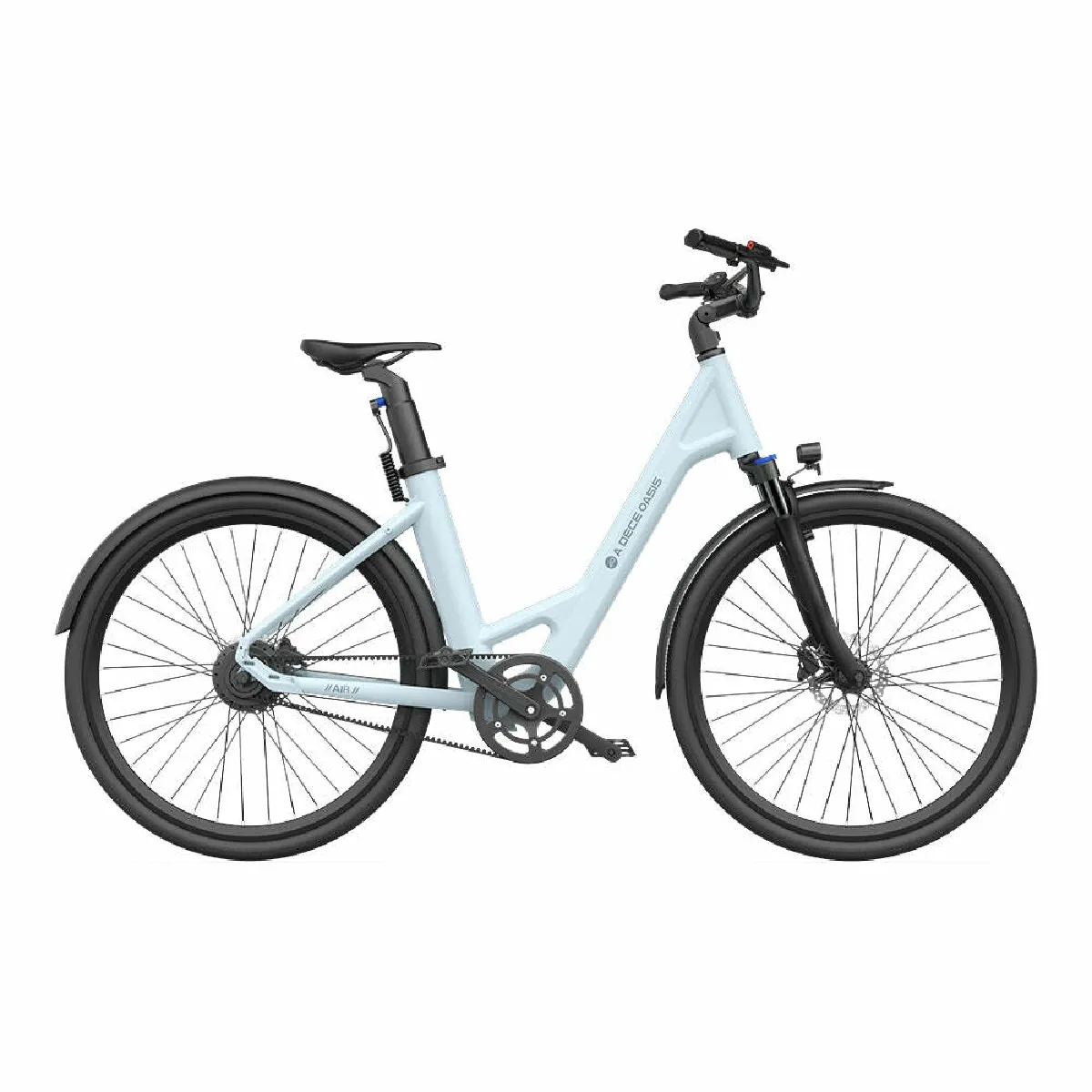 Vélo électrique ADO Air 28 - Moteur 250W Batterie 36V13.5Ah Assisté Autonomie 100KM Freins à Disque Hydrauliques - Bleu