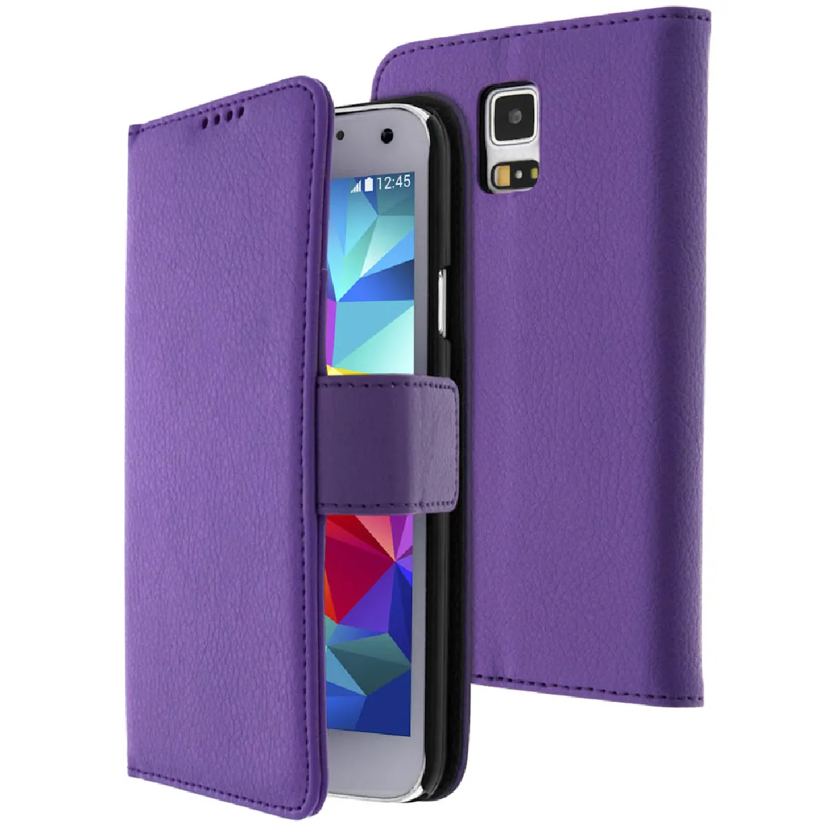 Étui Galaxy S5 , Galaxy S5 Neo avec coque interne en silicone gel - Violet