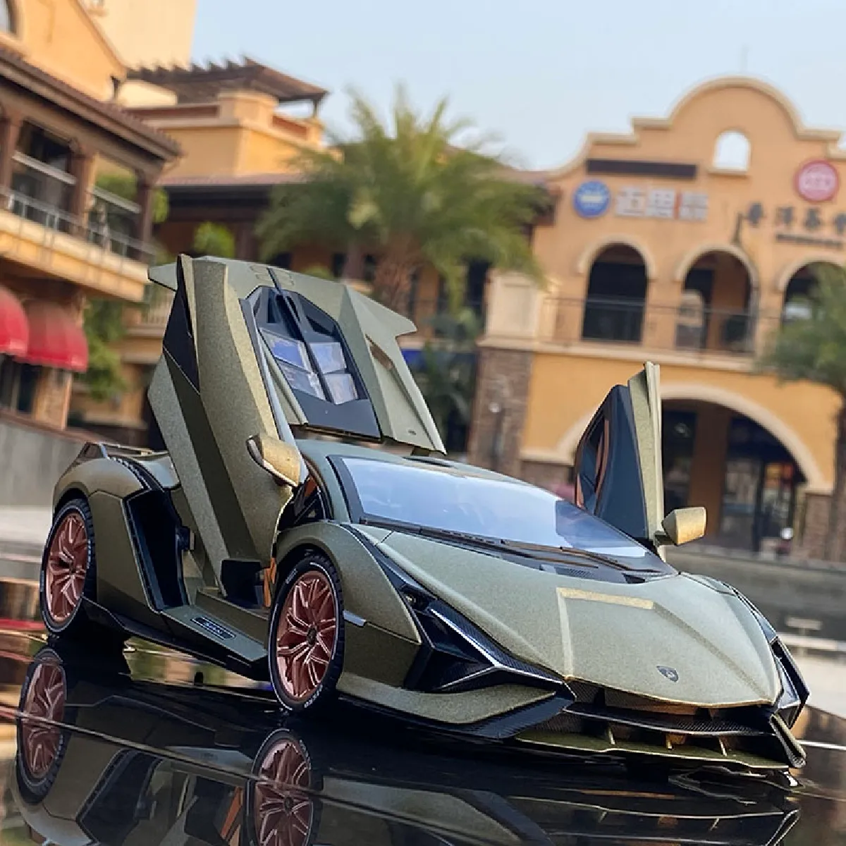 1: 18 Lamborghini modèle moule moulage alliage garçon jouet voiture moulée sous pression jouet Sixian FKP37 super fourchette trésor homme livraison gratuite - Voiture jouet moulée sous pression (or foncé)