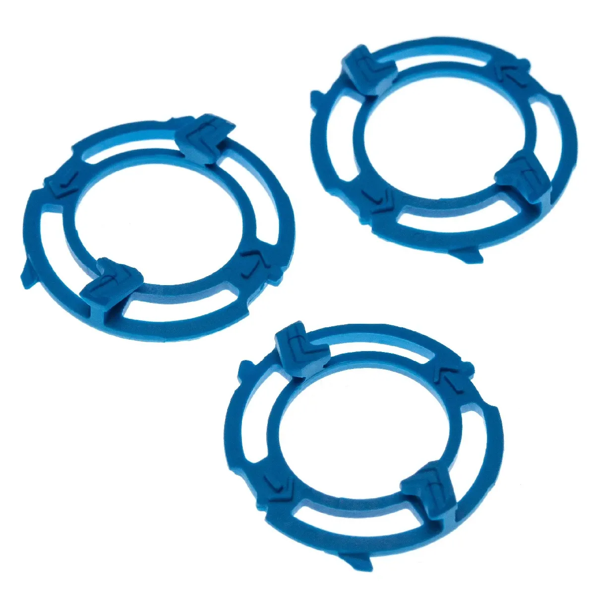 vhbw 3x supports pour tête de rasage compatible avec Philips S5270, S5271, S5290, S5310, S5320, S5330, S5340, S5355, S5360 rasoir, bleu